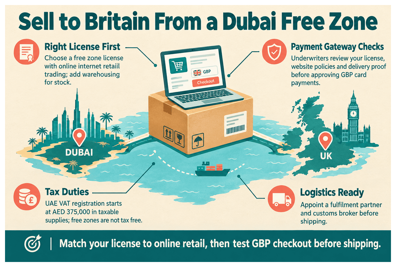 Infographic: Starting an E-Commerce Business in Dubai Targeting UK Customers