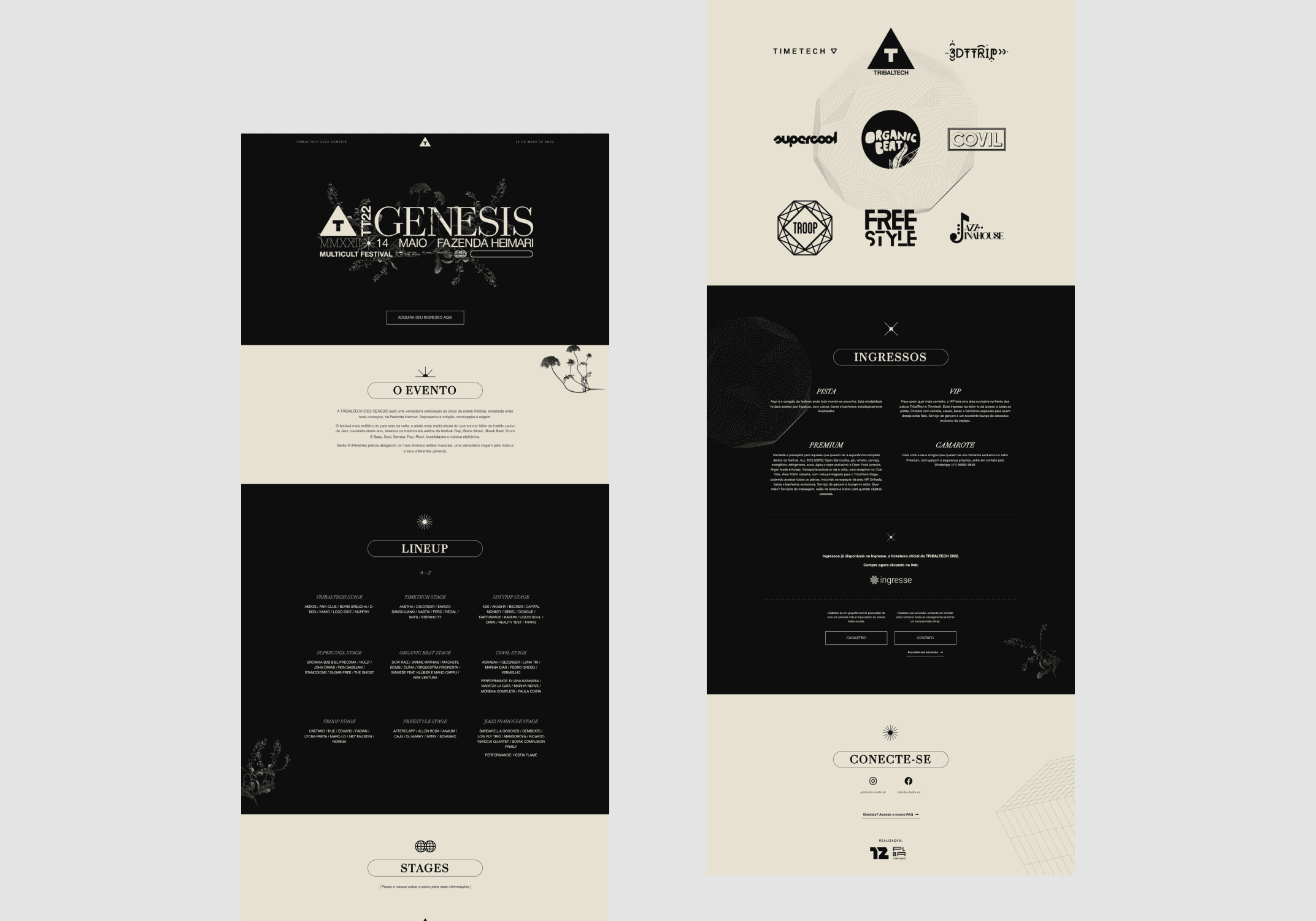 Captura de tela completa do site TribalTech.