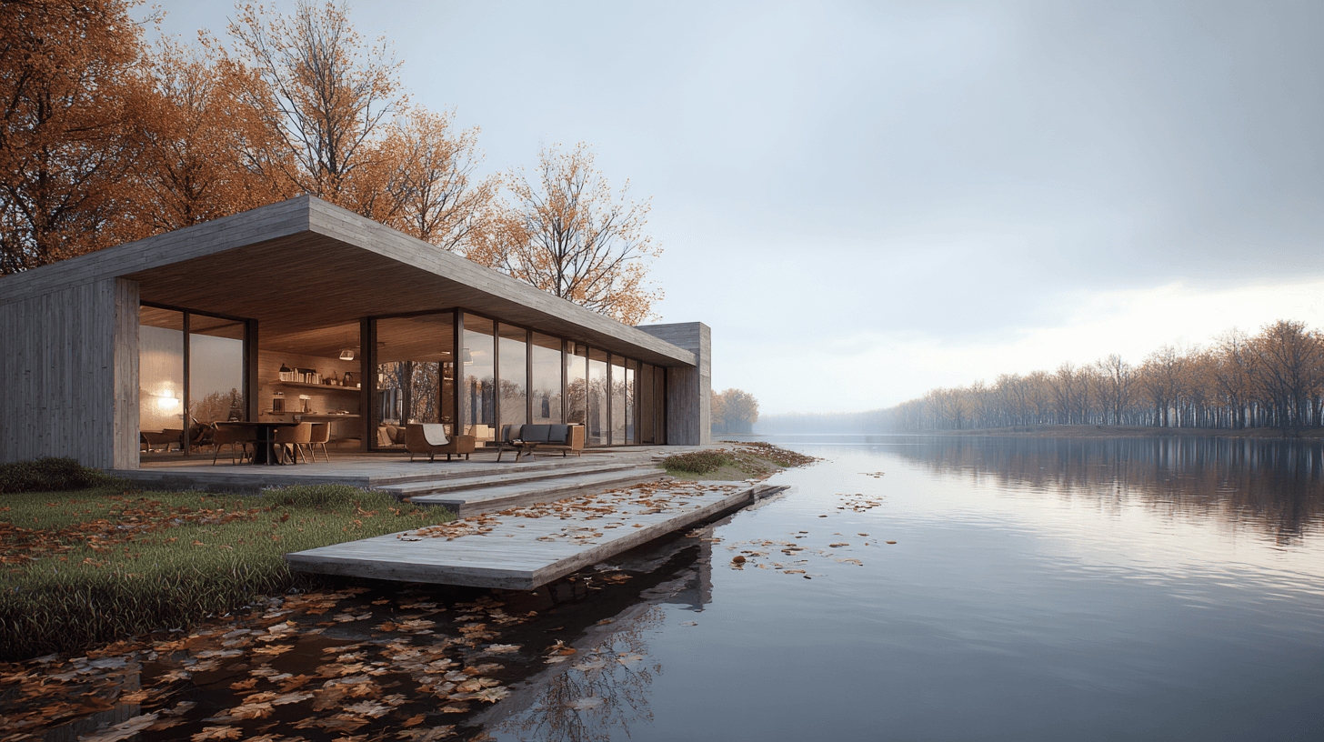 Modern Architectural Structure with Canyon View