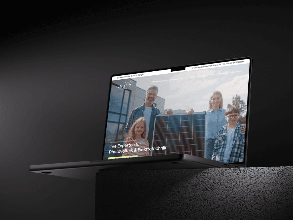 Website von ES Electric Solutions, gestaltet und gebaut von Marschfahrt