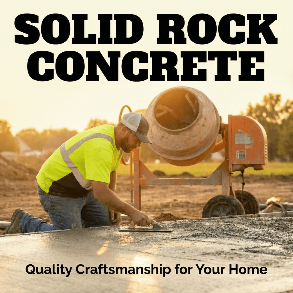 laying down concrete