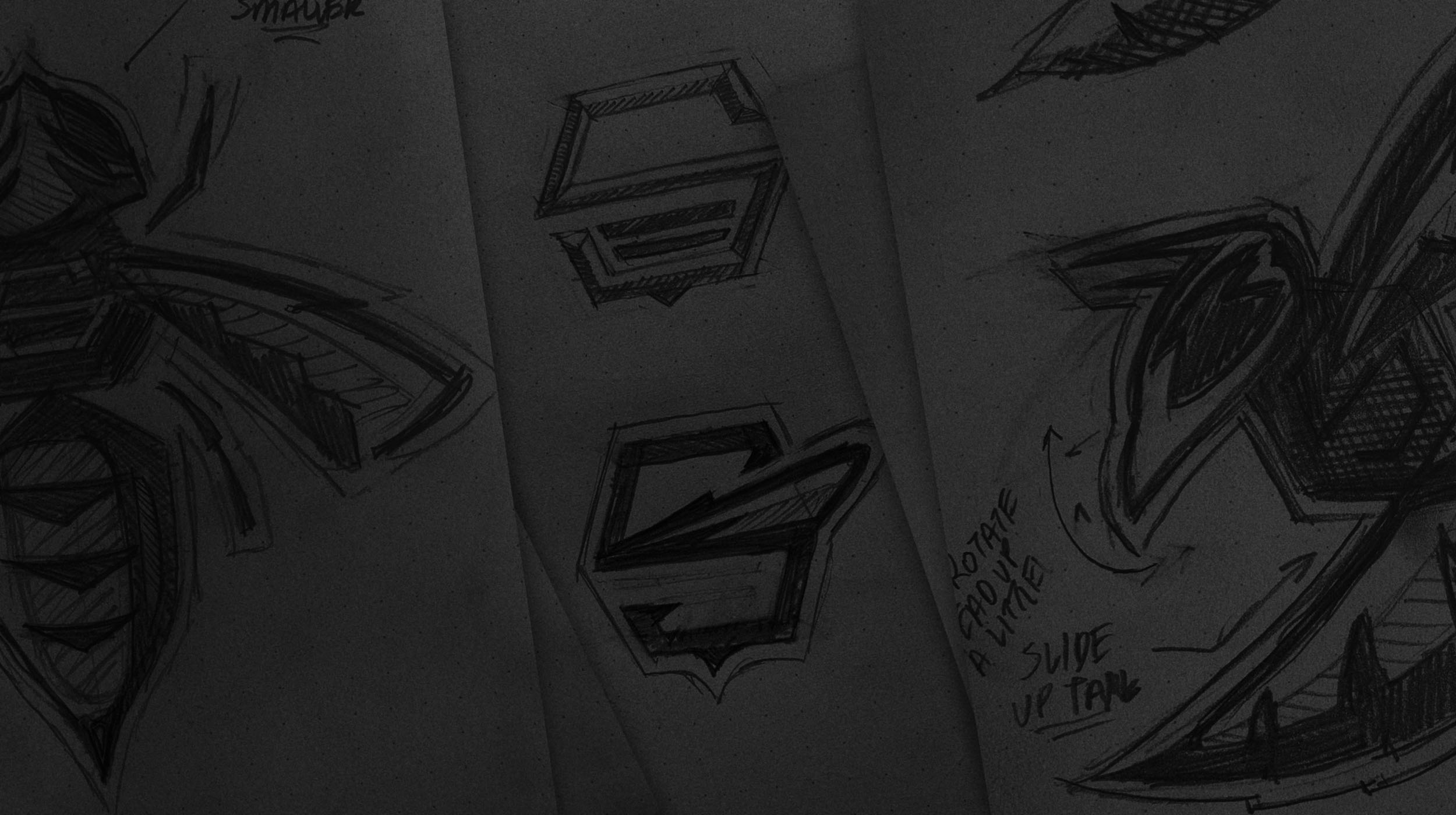 Design Shark logo sketches of Stevensville Yellowjacket logo.