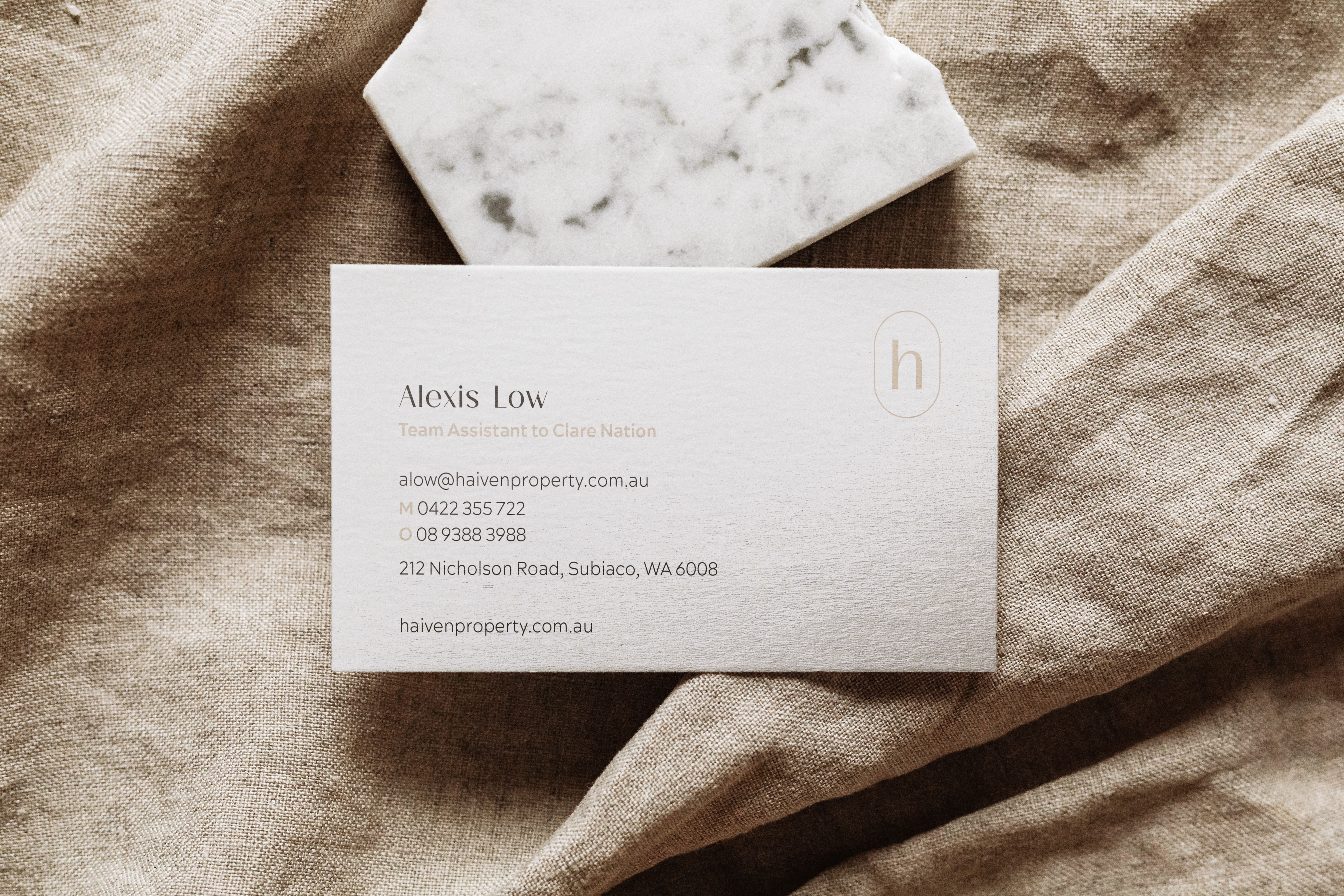 Haiven Property Business Card