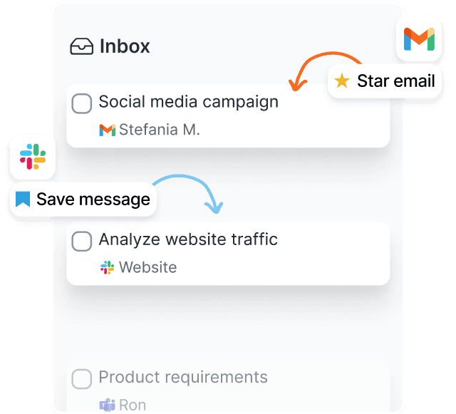 Capture tasks easily