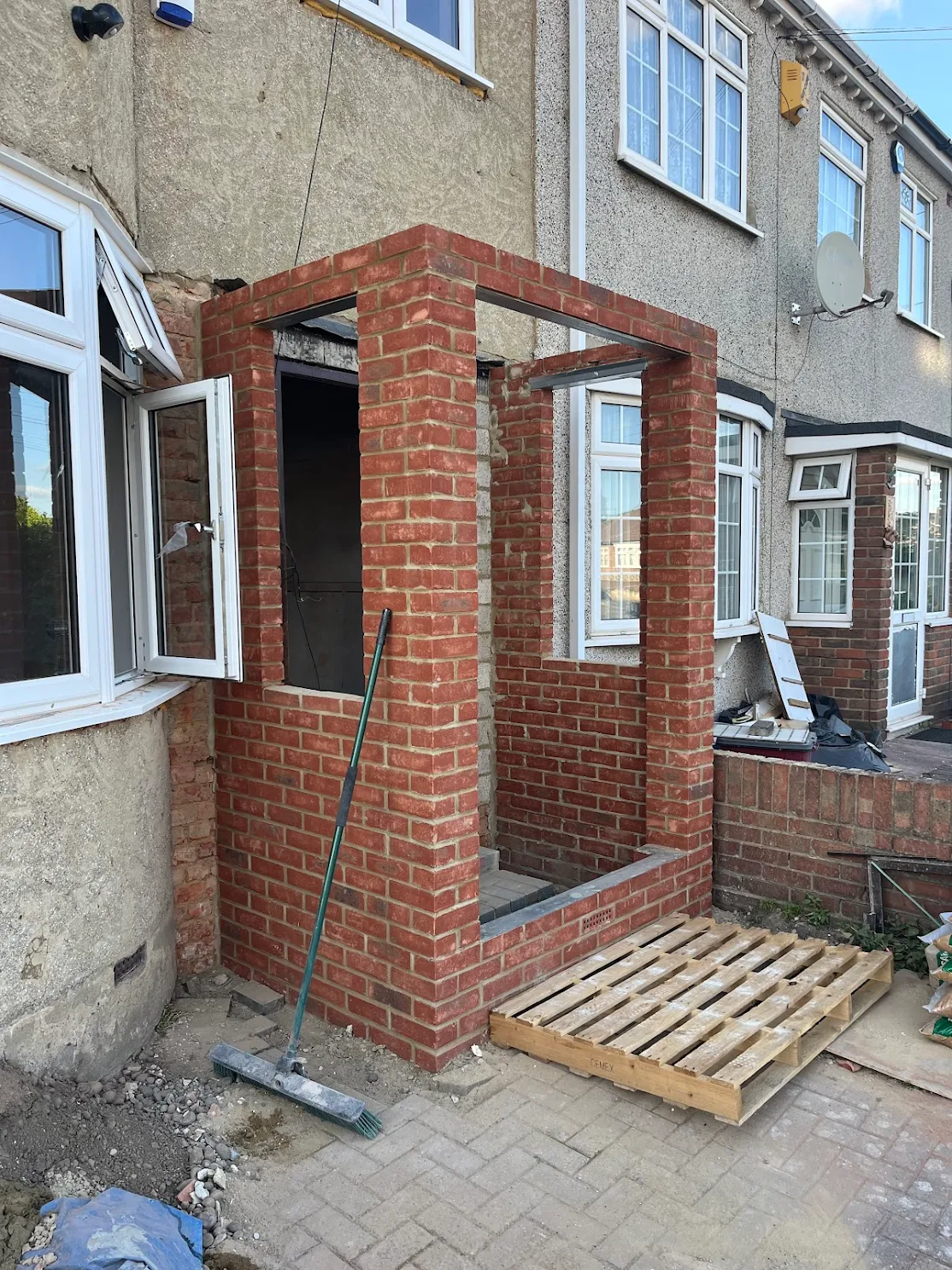 new brickwork installation