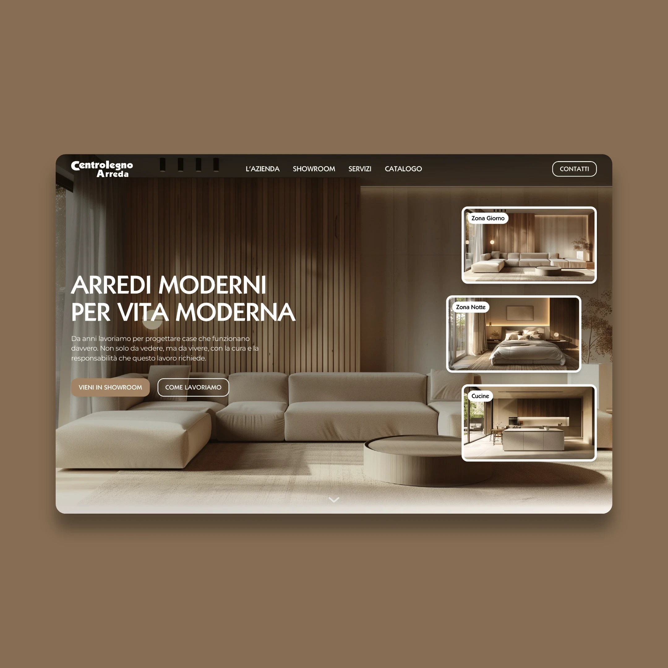 Sito web realizzato per Centrolegno Arreda — web design Framer