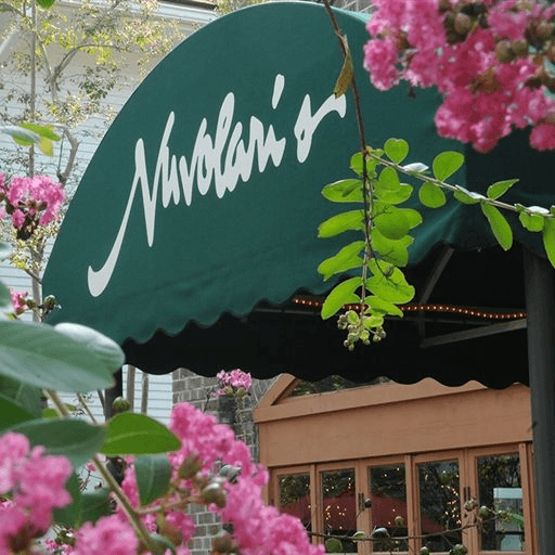 Green awning at Nuvolari's Restaurant in Mandeville Louisiana