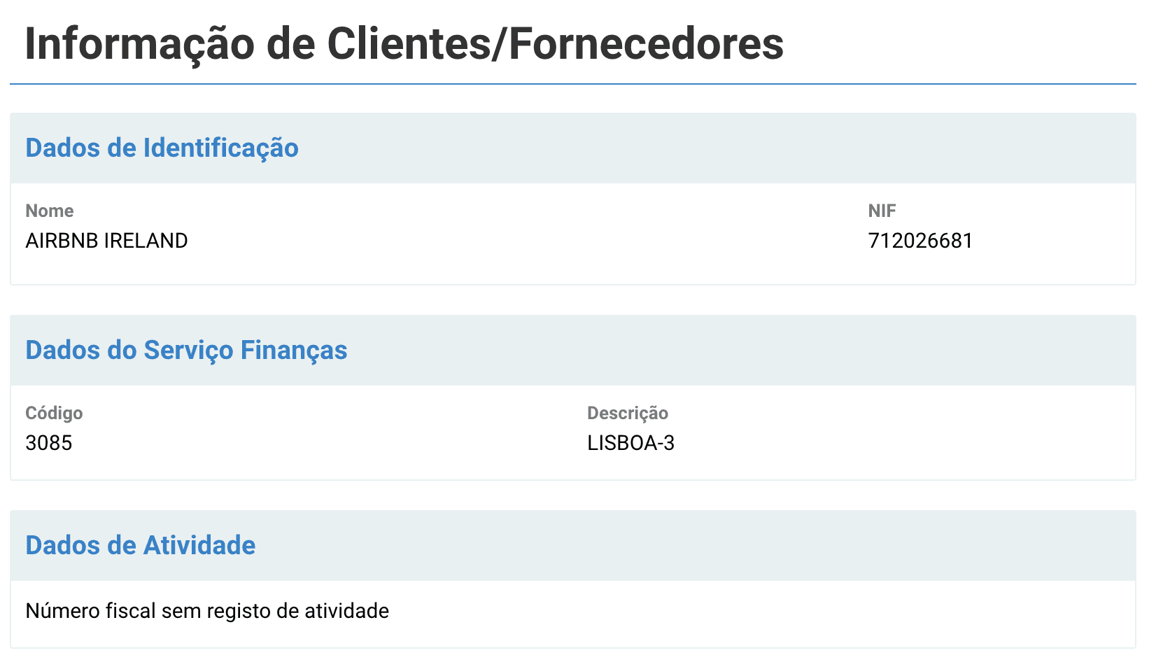 Airbnb NIF portugal