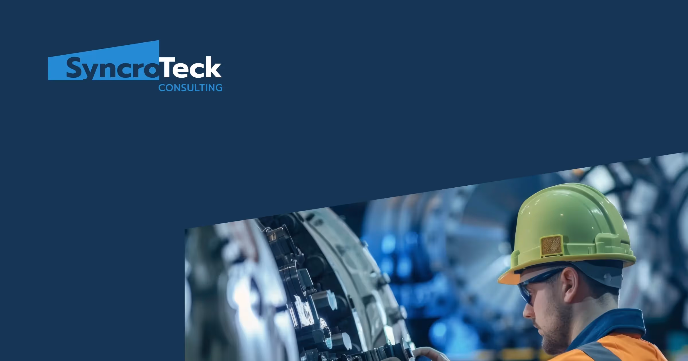SyncroTeck brand application and presentation detail from the completed creative project