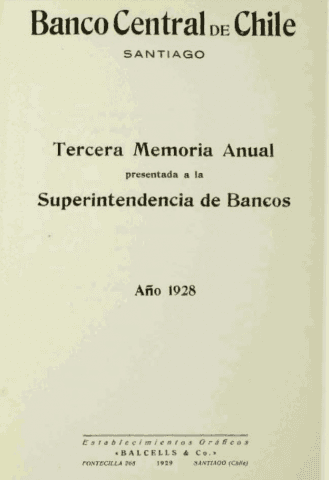 Banco Central de Chile. Memoria Anual 1928