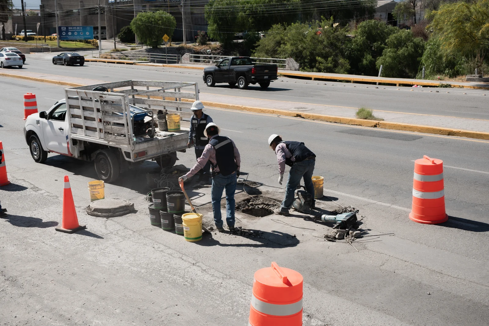 Preparación del perímetro del brocal