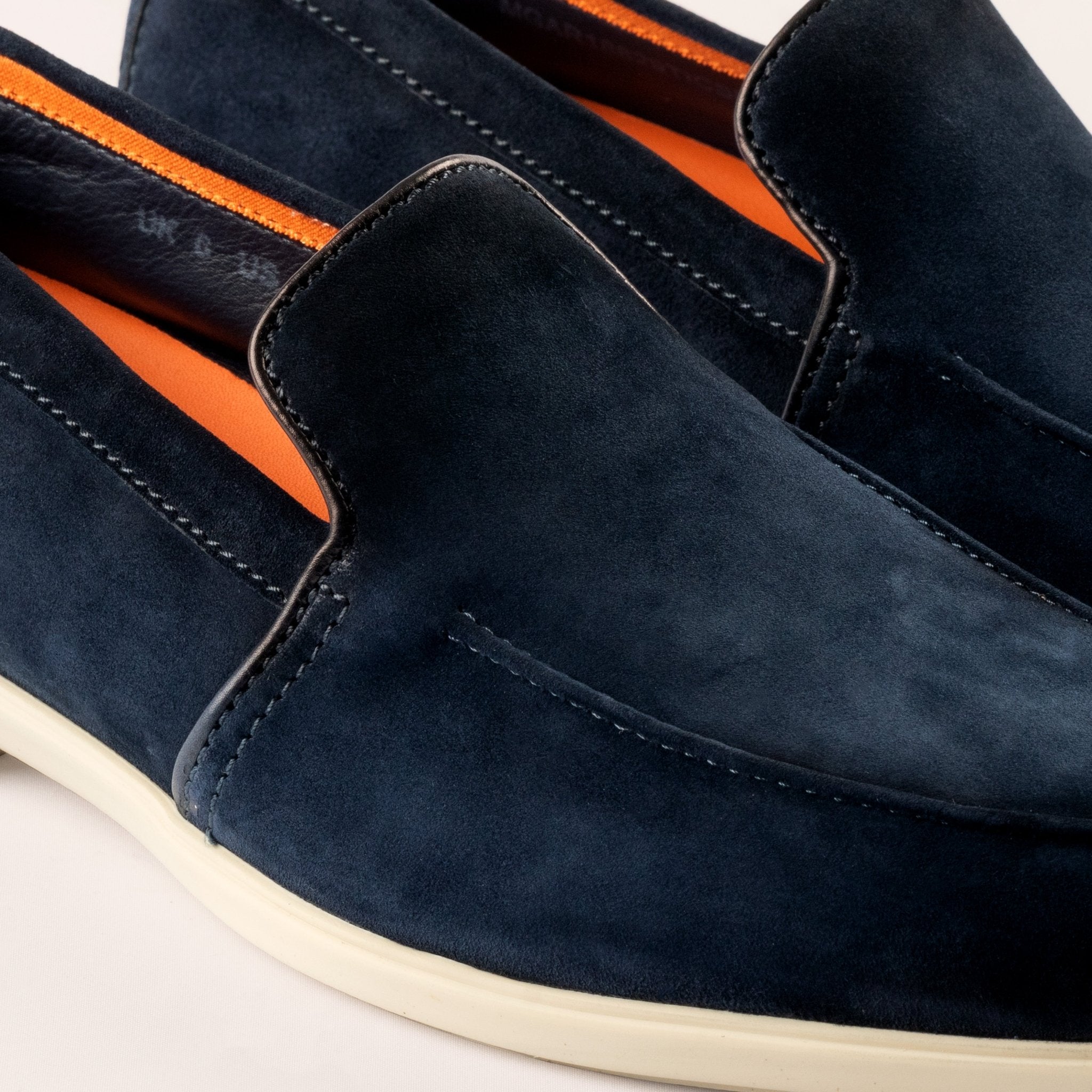 Men's blue suede Summer loafer - Mandelli UK