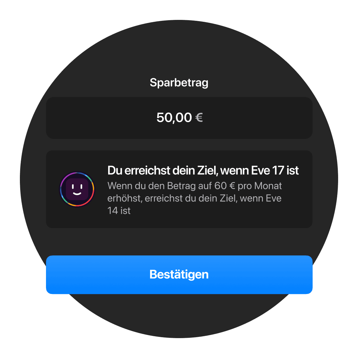 Eine Meldung, die dich nach deinen Erfahrungen mit einem Spiel fragt, mit einer stylischen Benutzeroberfläche und einem blauen Button.