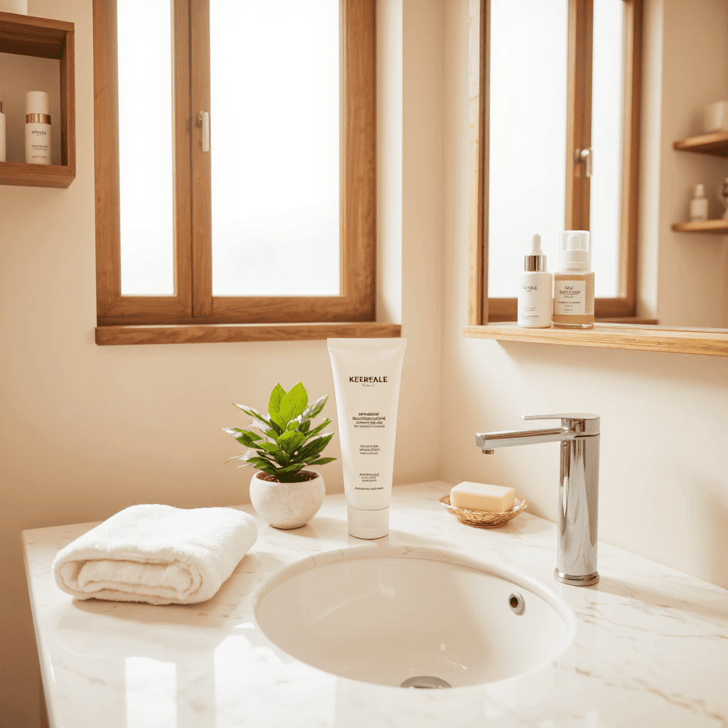 product photography of tube of face lotion