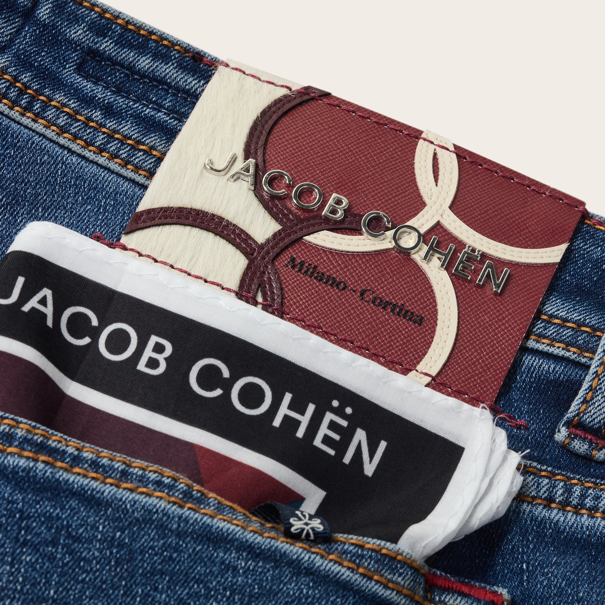 Bard Slim Fit Cortina Jeans in Medium Blue - Mandelli UK