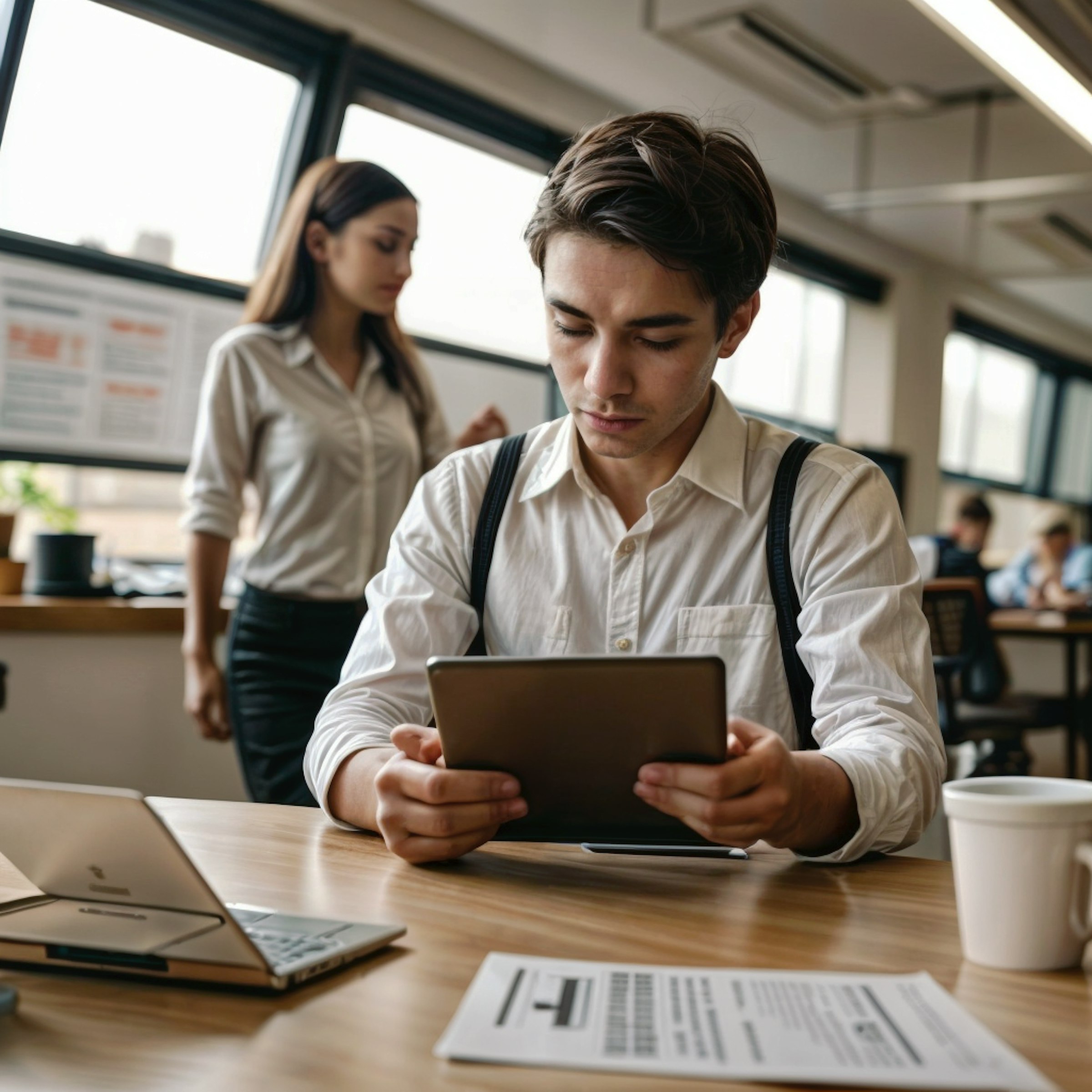 Man Using Tab