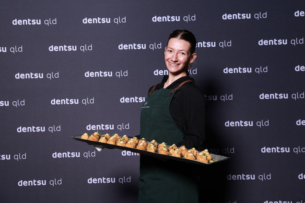 Canape service at Dentsu QLD event