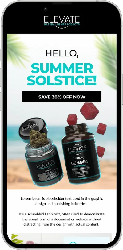 Email Mockup for Elevate CBD