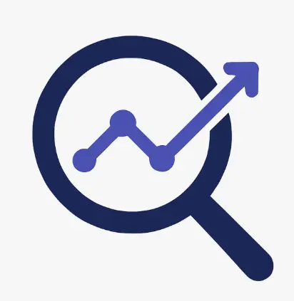 Loupe et graphique temps réel symbolisant l'analyse continue des prospects par l'IA