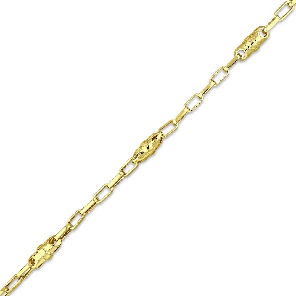 Assos Pırlanta 14 Ayar Altın Modern Tasarım Erkek Zincir Bileklik