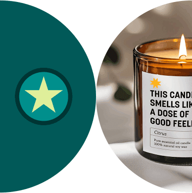 Shape and candle