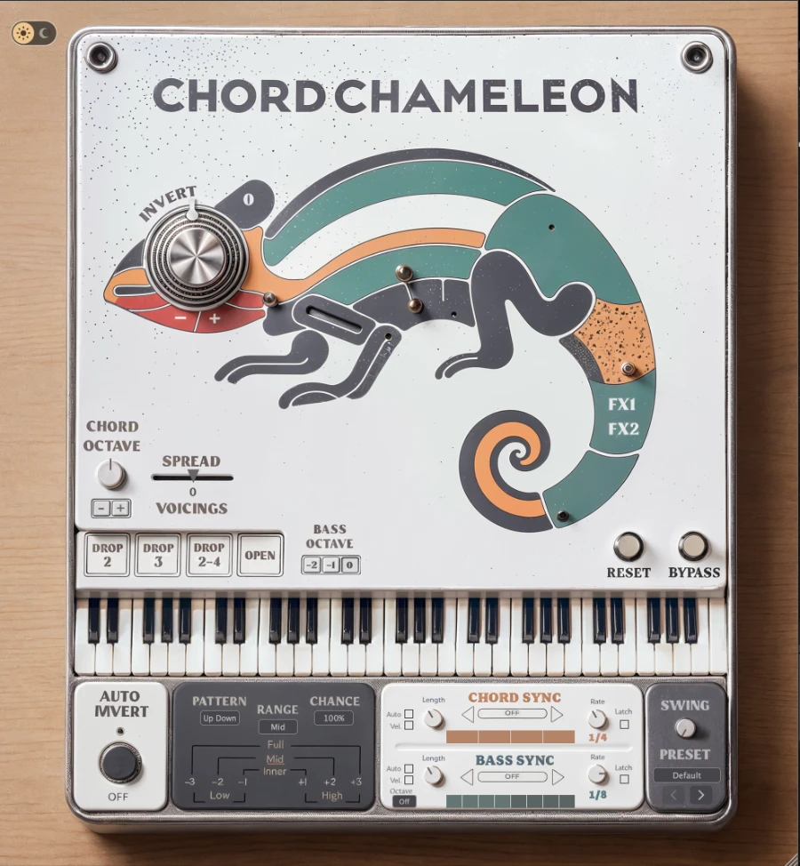 The complete Chord Chameleon interface in the Light Theme
