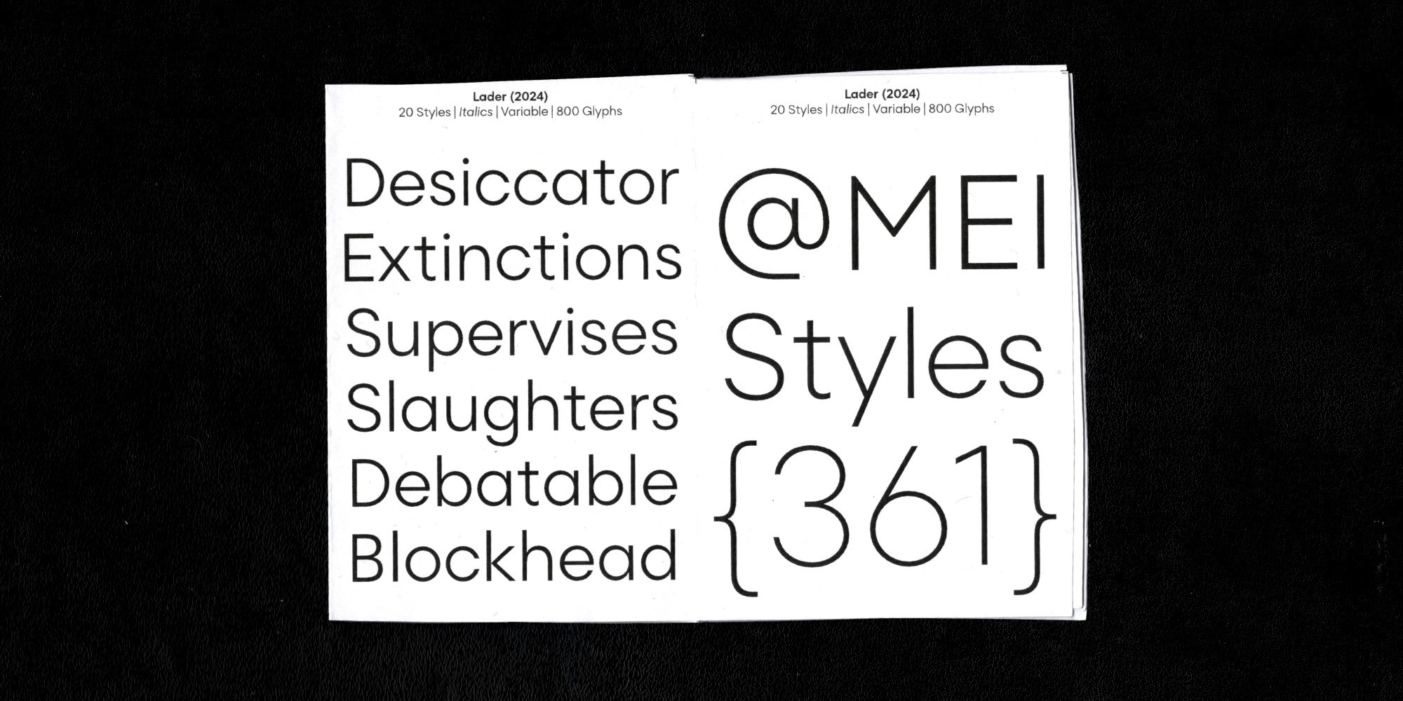 Lader by Groteskly Yours Studio used in a specimen zine