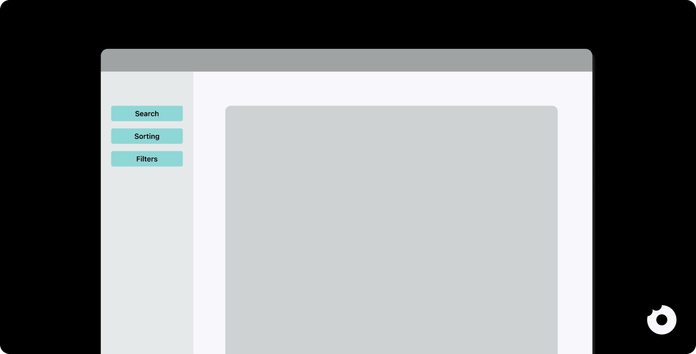 Sorting inside the filtering area