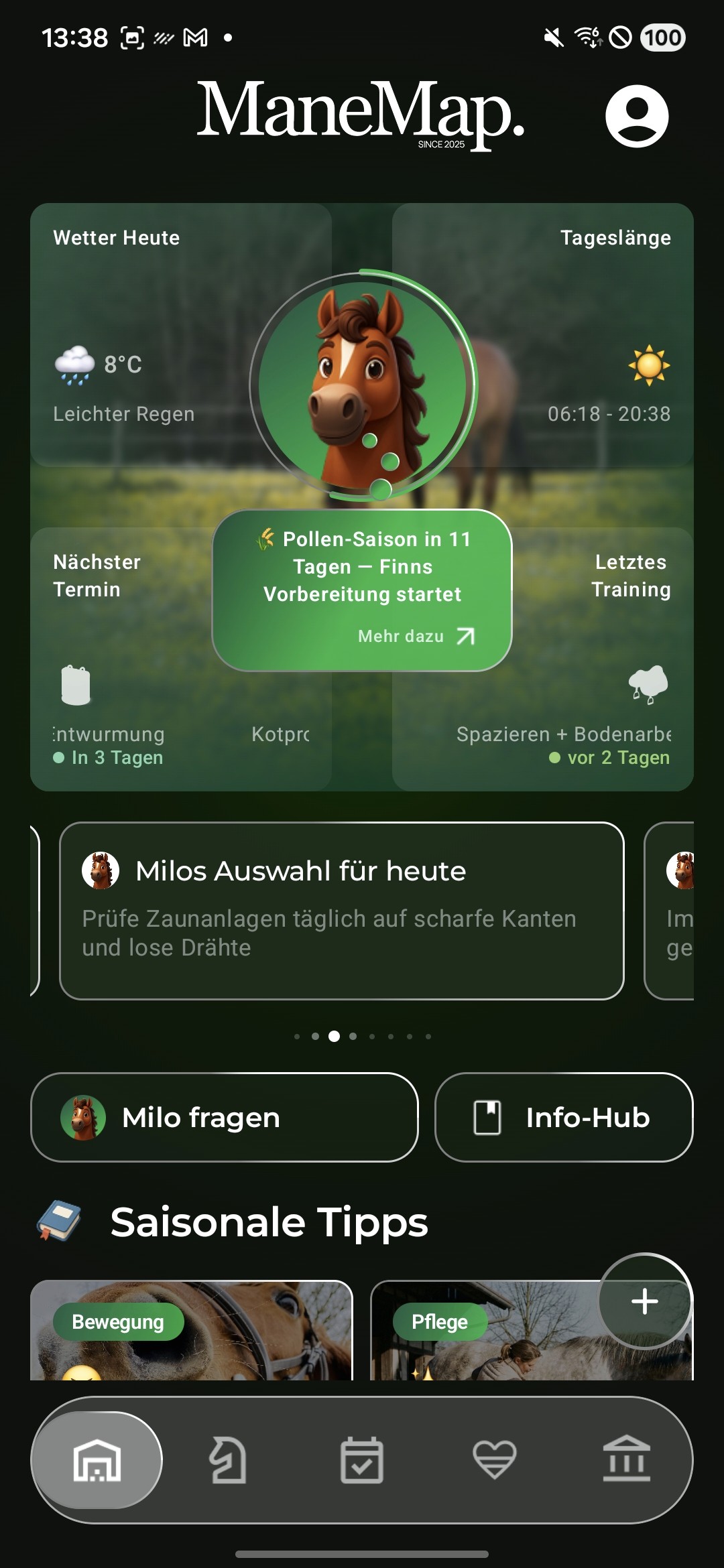 Home Page - ManeMap Pferde App