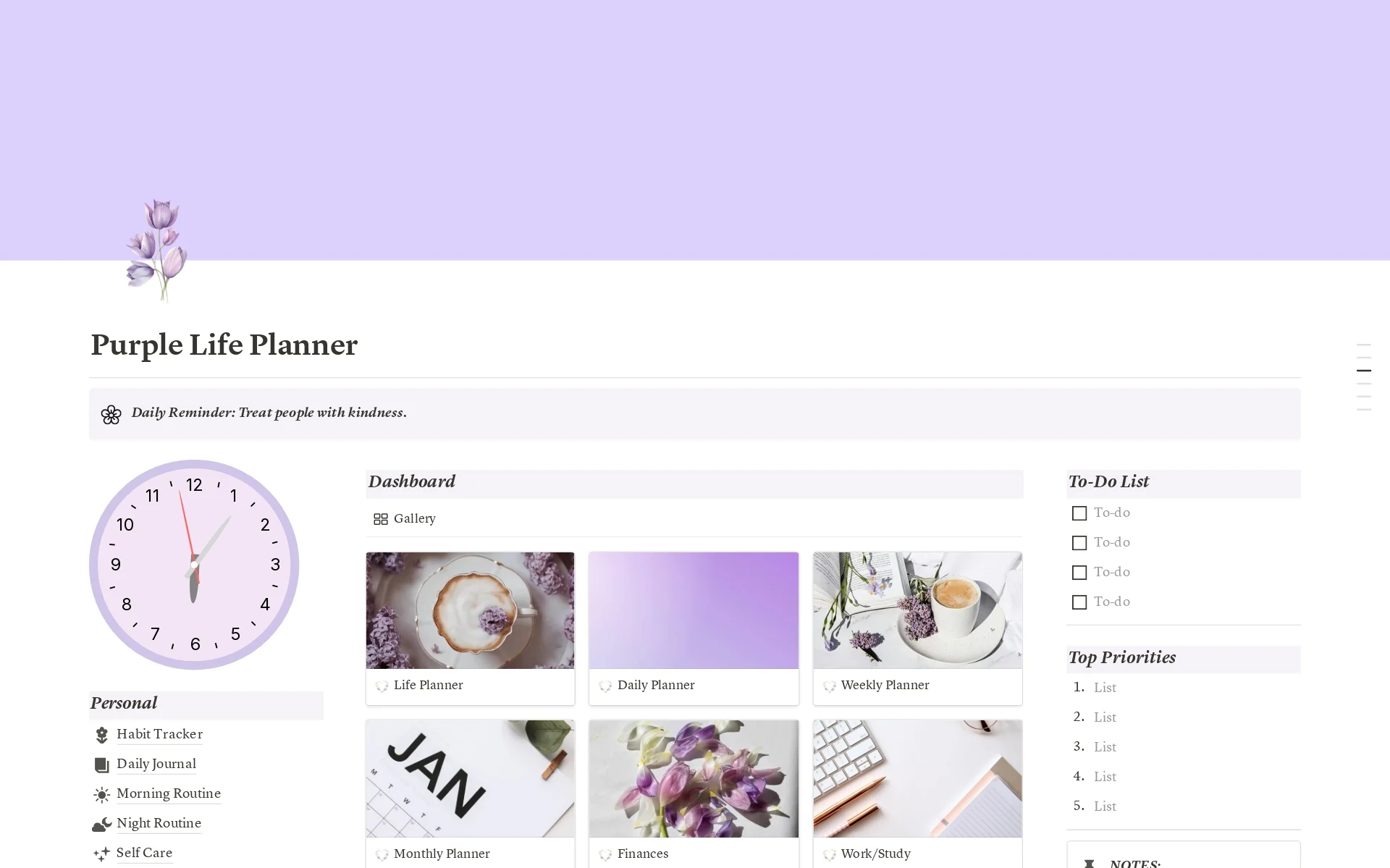 20+ Best and Free Notion Monthly Planner Templates
