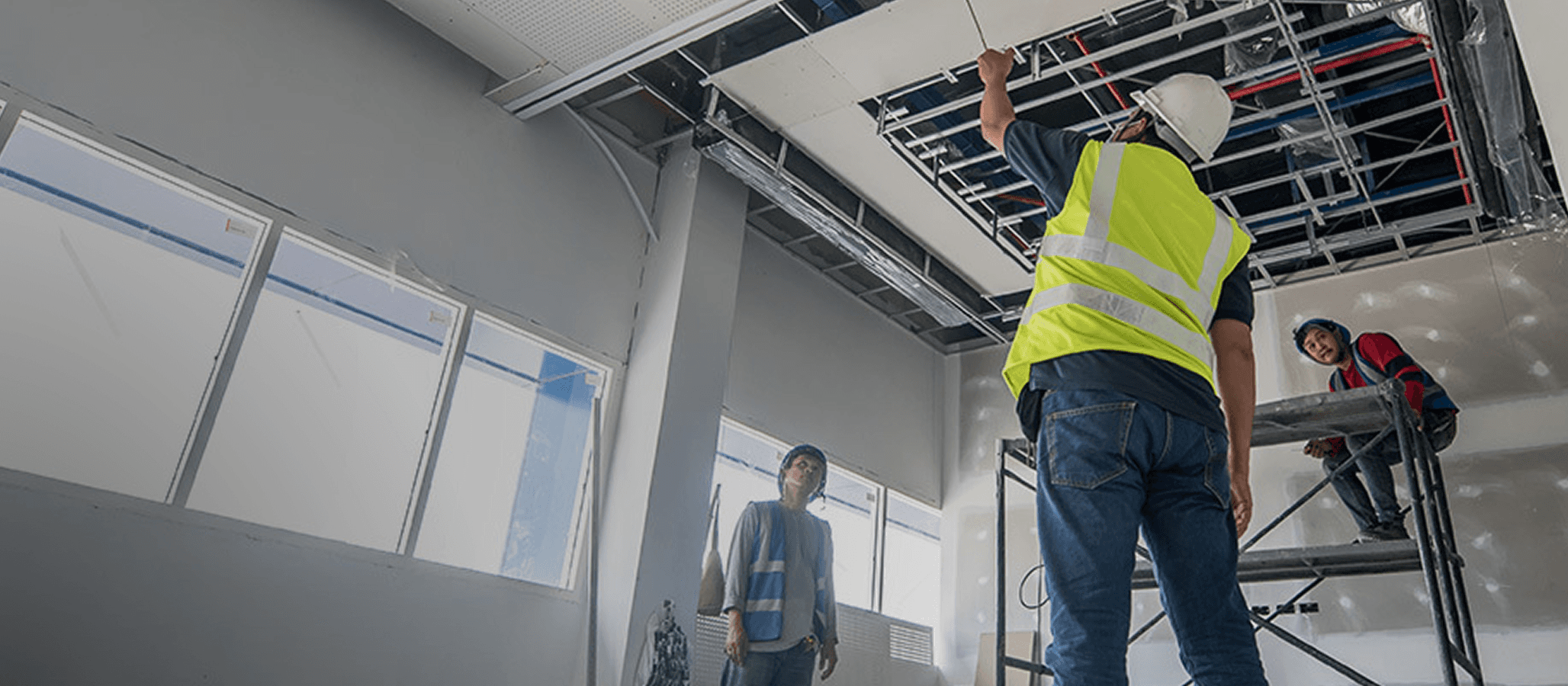 construction workers working on a site