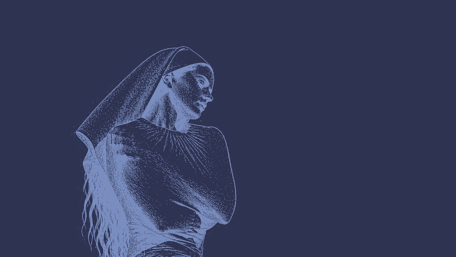 Ilustración en colores azul y blanco de la portada de "Lux", el último álbum de la cantante española Rosalía en la columna de opinión "Dios es trending topic" de IdeaPaís.