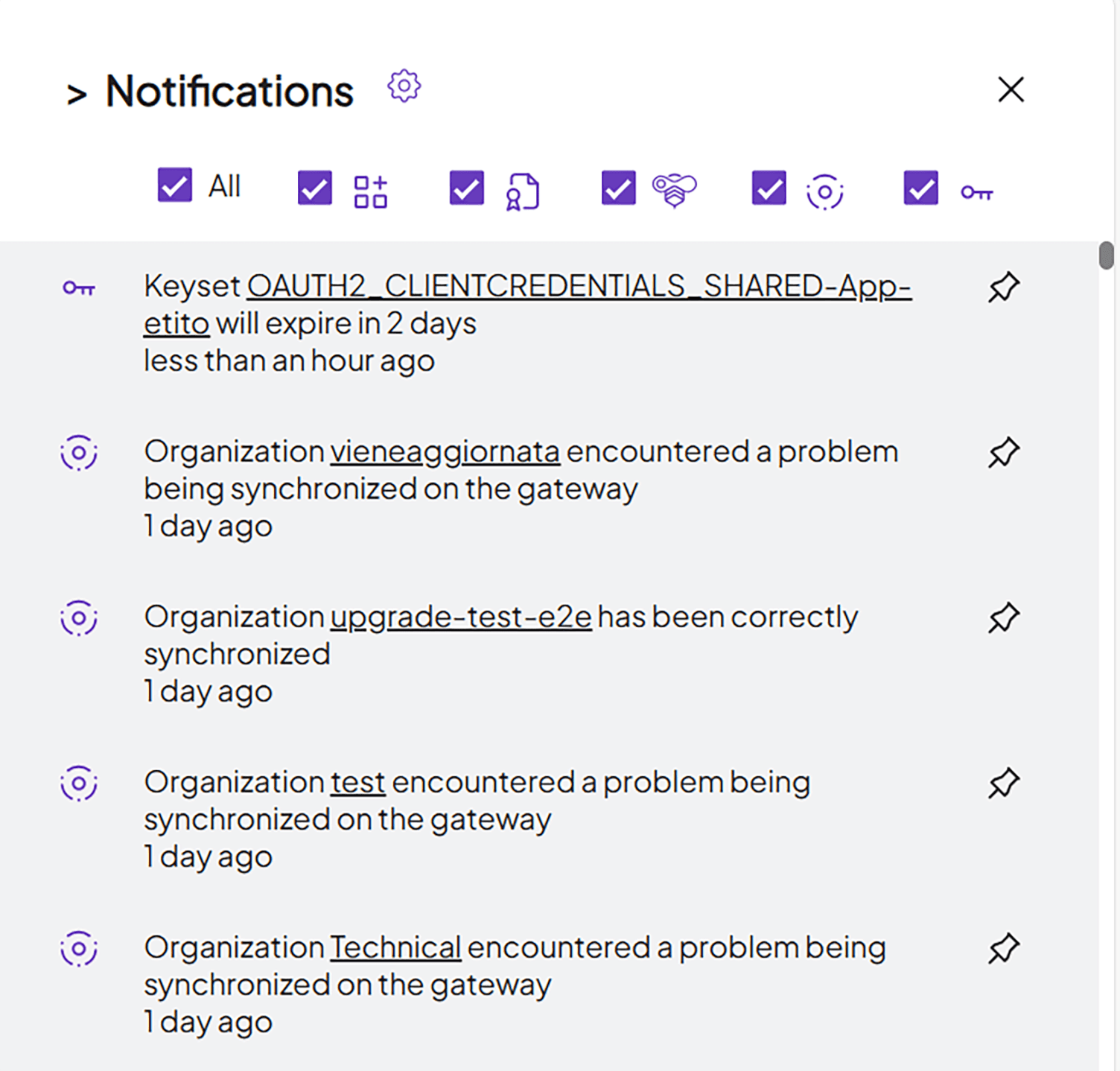 Notifications appearing correctly