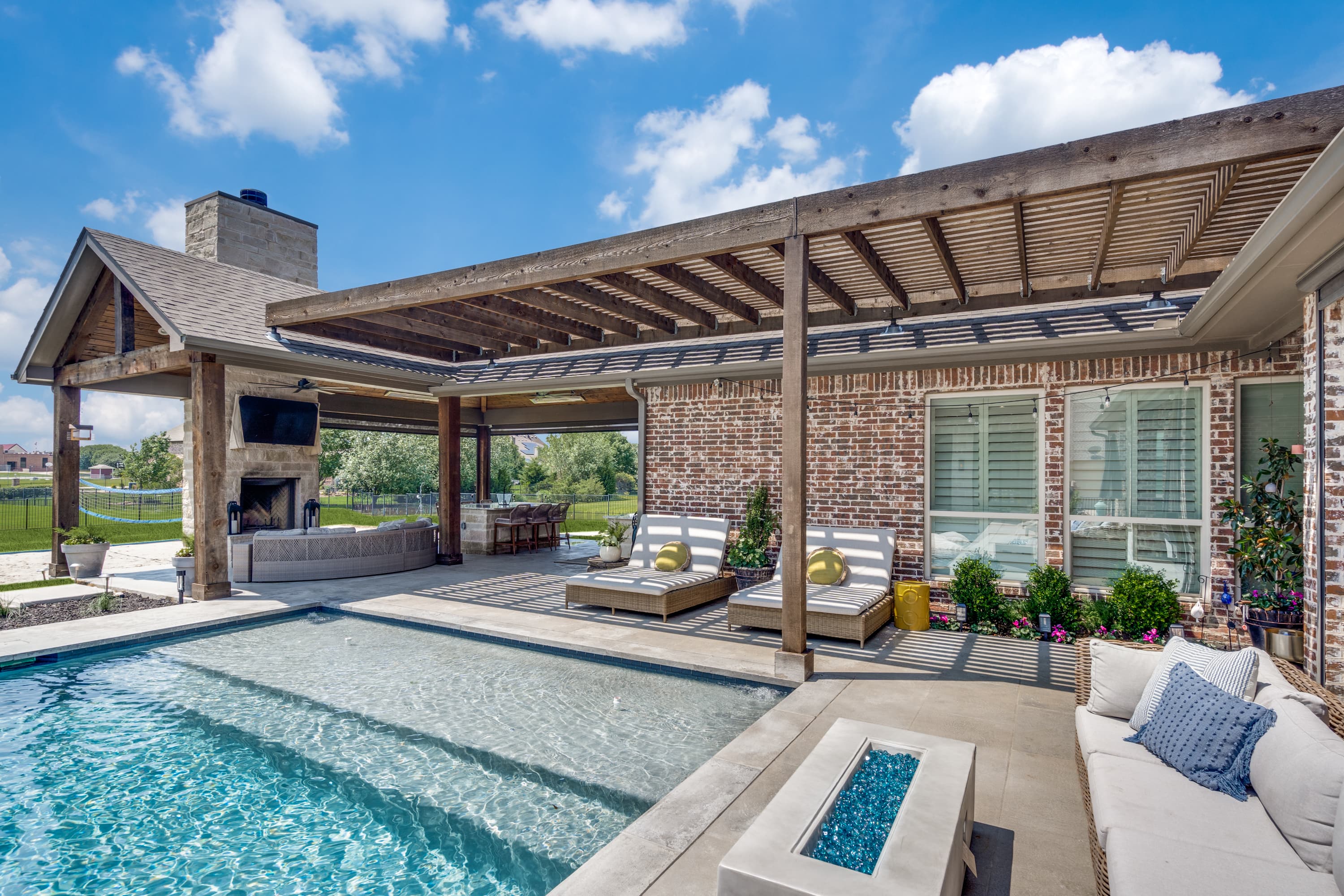 luxury outdoor patio construction
