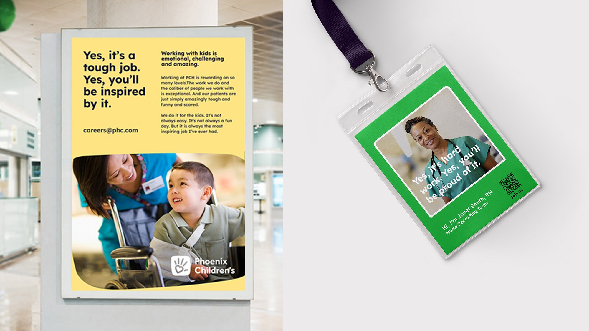 Collage of PCH healthcare creative collateral