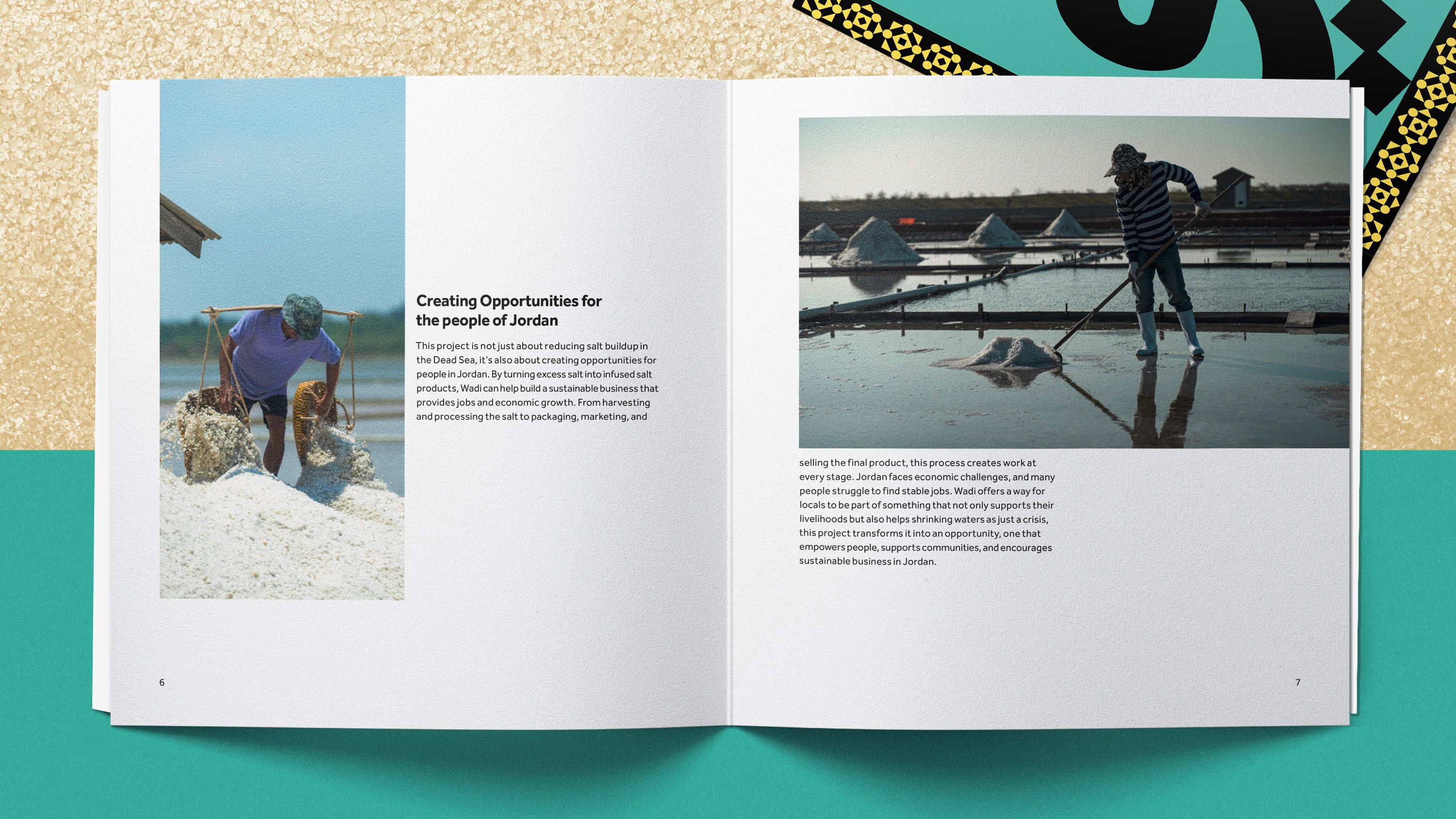 Process book behind Wadi salt brand development