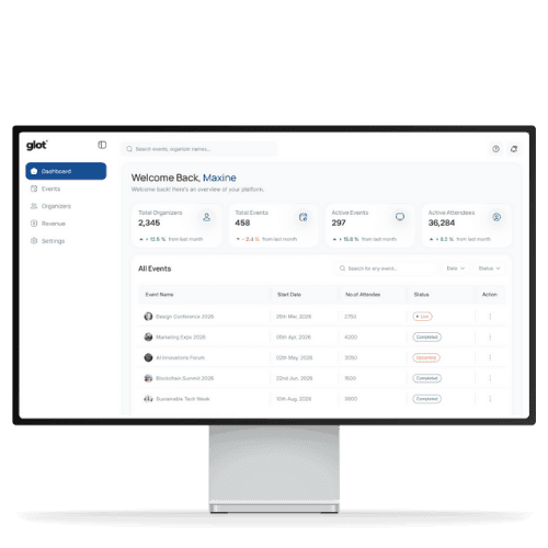 Screen mockup of a dashboard interface