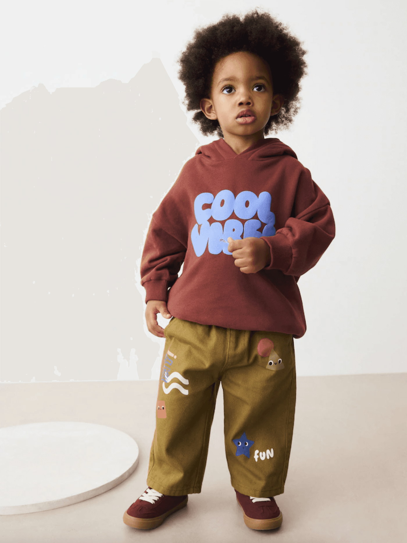 Tiny Dudes - Next - Green Shapes Pull On Wide Trousers