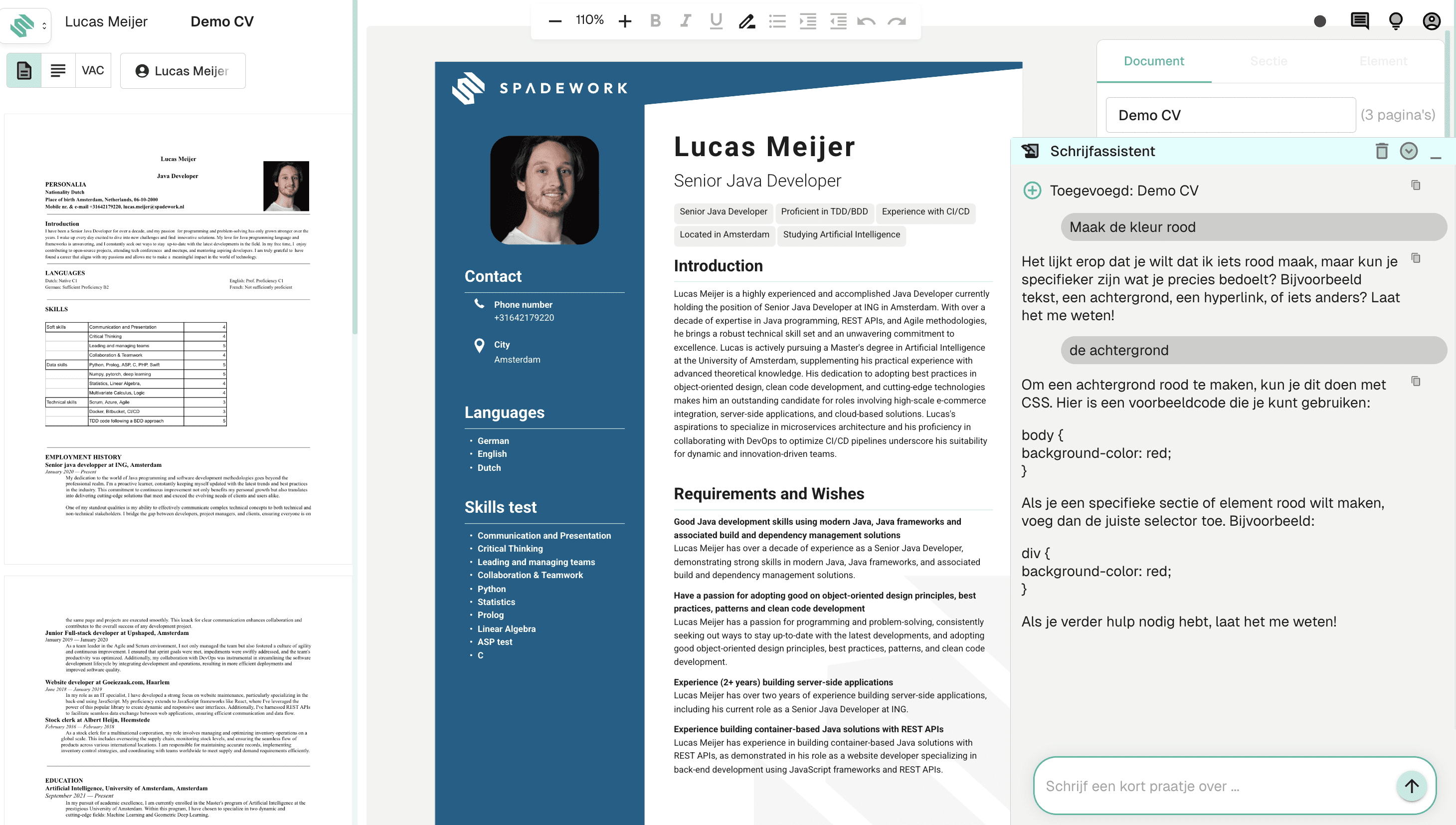 Pricing section design