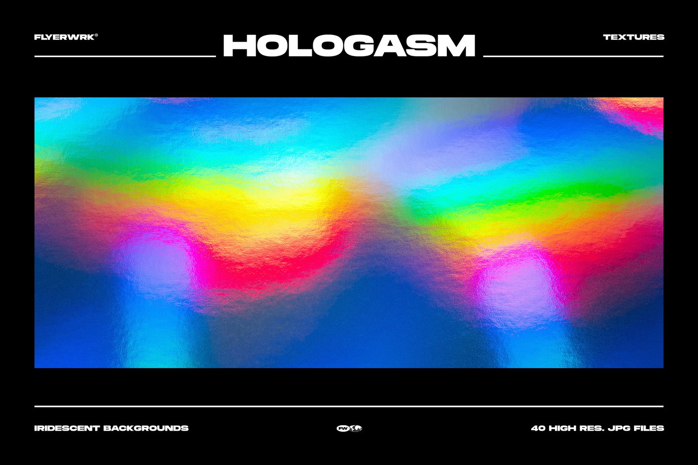 Hologasm iridescent backgrounds soft pastel shimmer texture with neon pink and cyan light reflections