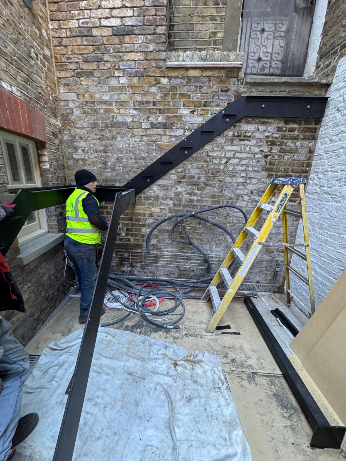 Heavy-duty metal railings for security