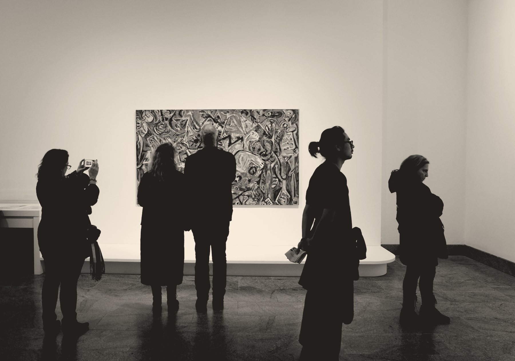 Visitors in a gallery