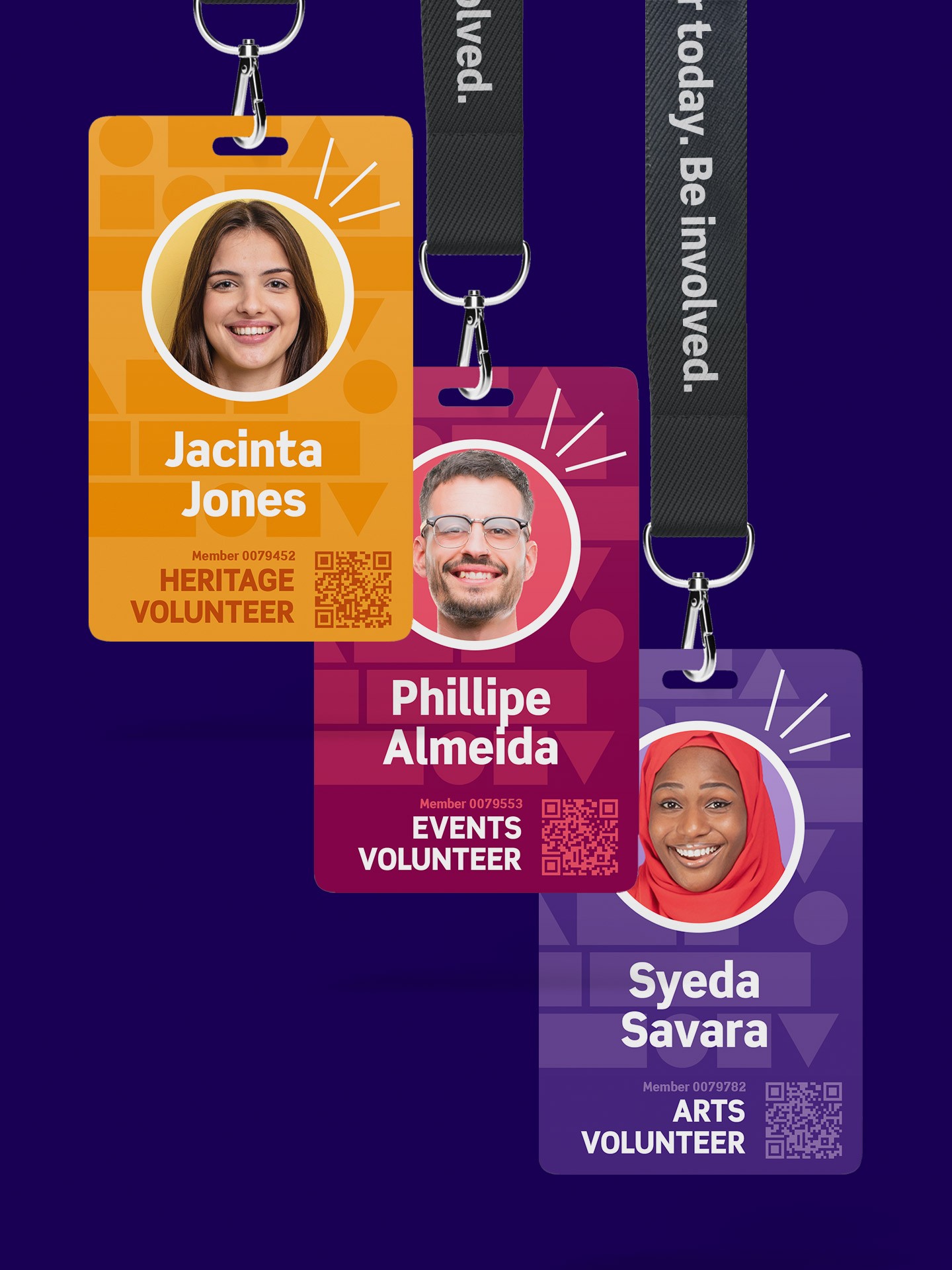 Volunteer lanyards and identity cards
