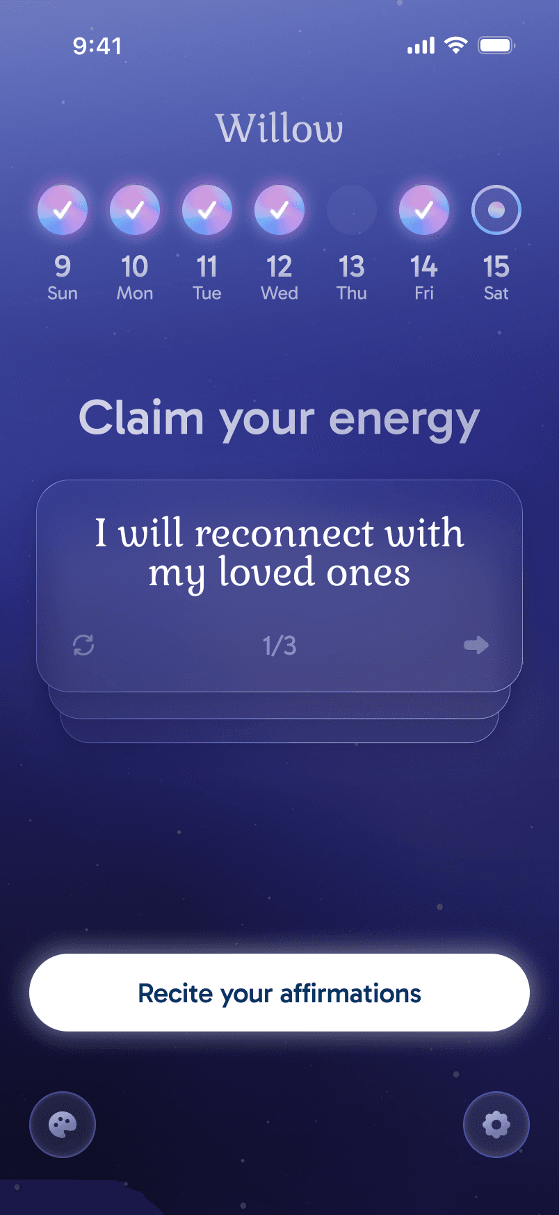 UI Screen of Dayconn Calendar