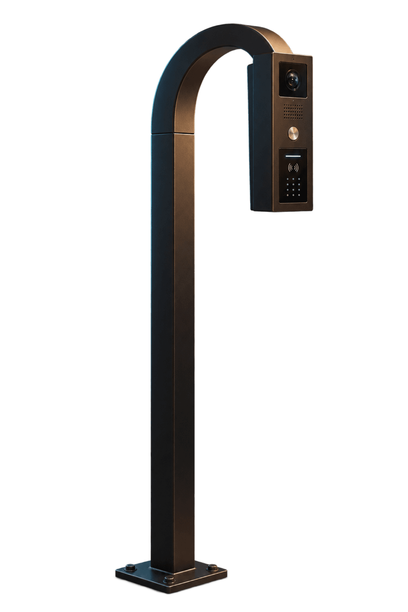 Luxury-property gooseneck video intercom station