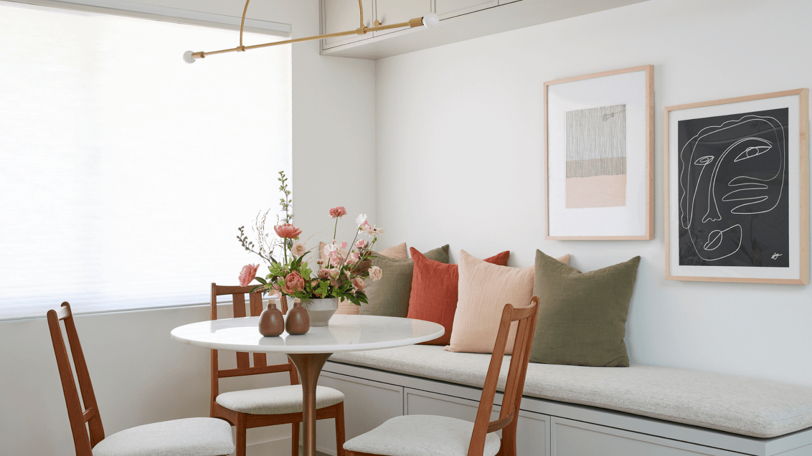 Compact Dining Nook with Scandinavian Simplicity