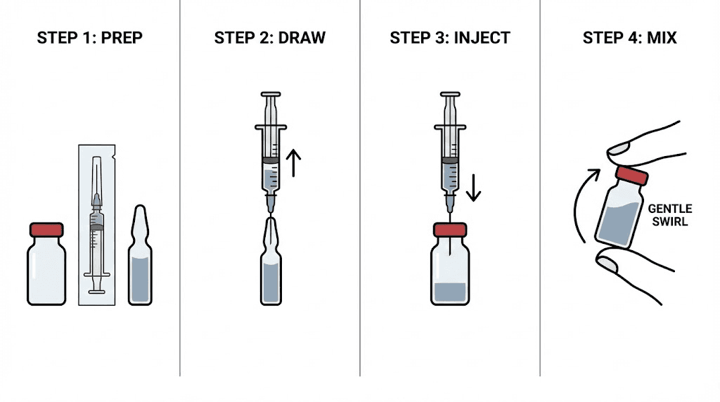 DSIP peptide reconstitution steps