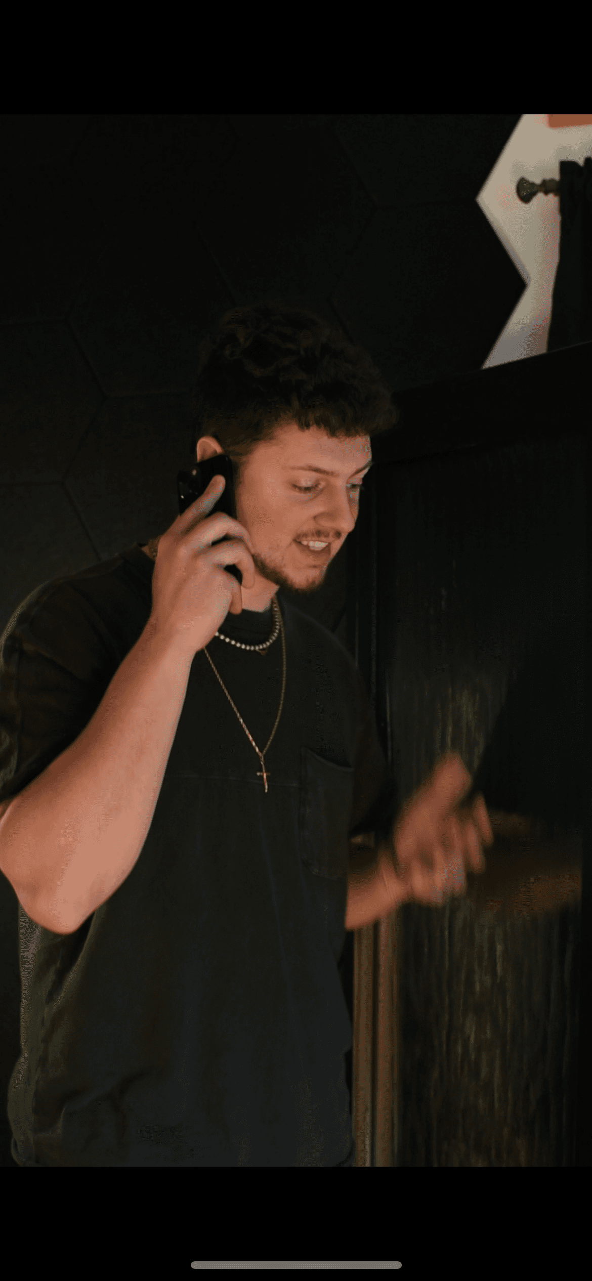 Couple portrait with dog on field