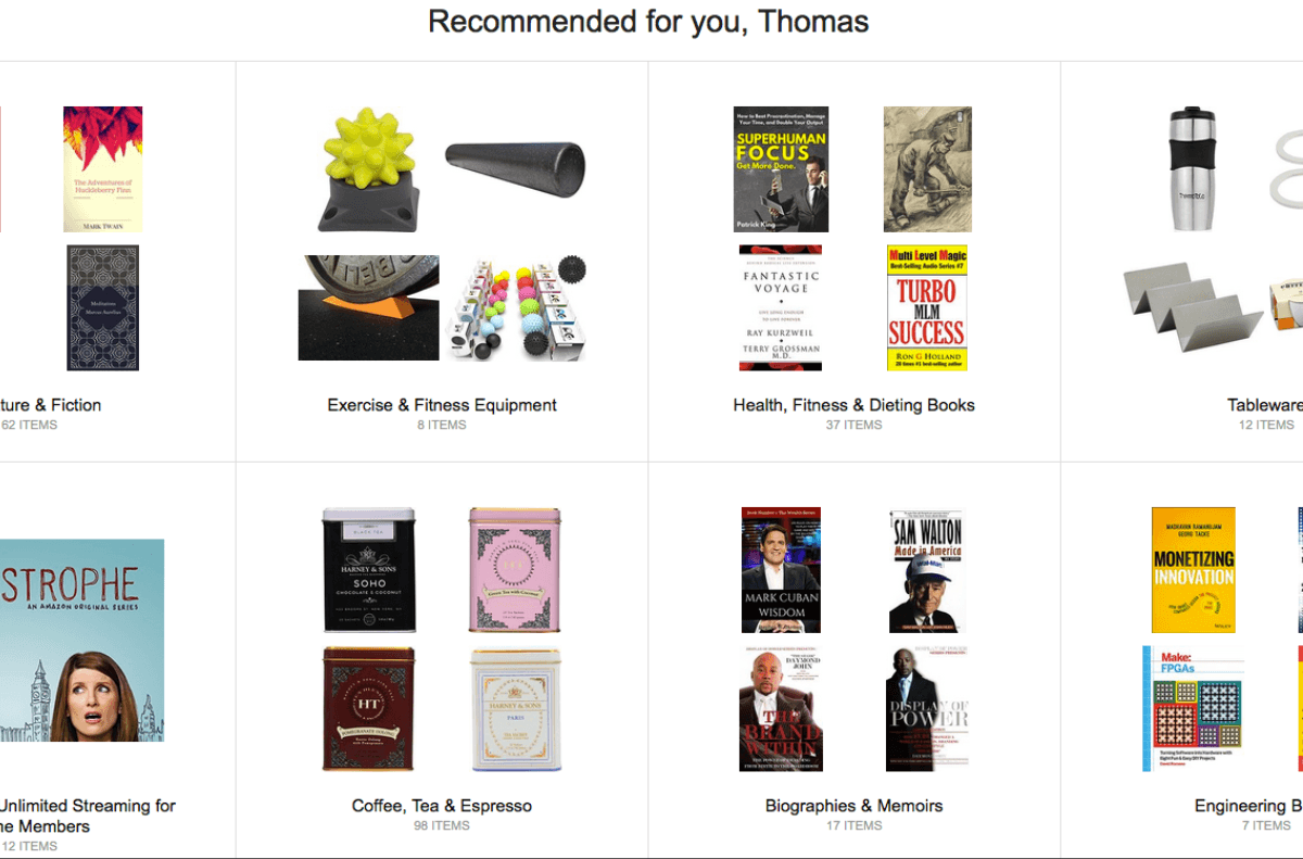 Different books and toys.