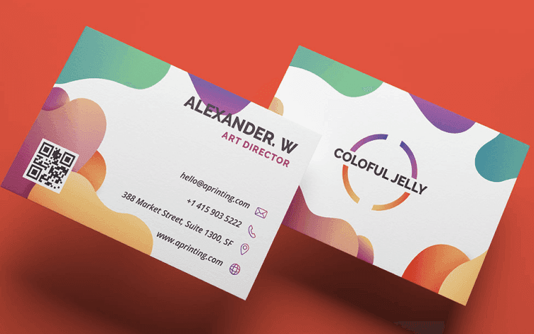 colorful business card